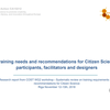 image for Training needs and recommendations for Citizen Science participants, facilitators and designers