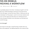 image for Notes on Mobile: Launching a Workflow